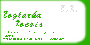 boglarka kocsis business card